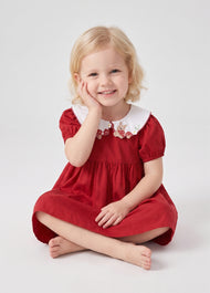 Girls Cotton Easter Bunny Embroidered Dress