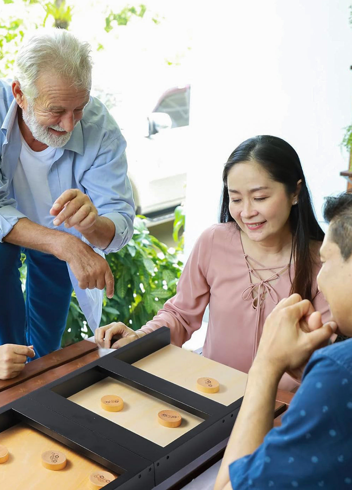 Fast Sling Puck Wooden Game – Family Party Board Game for Kids & Adults 2 Players
