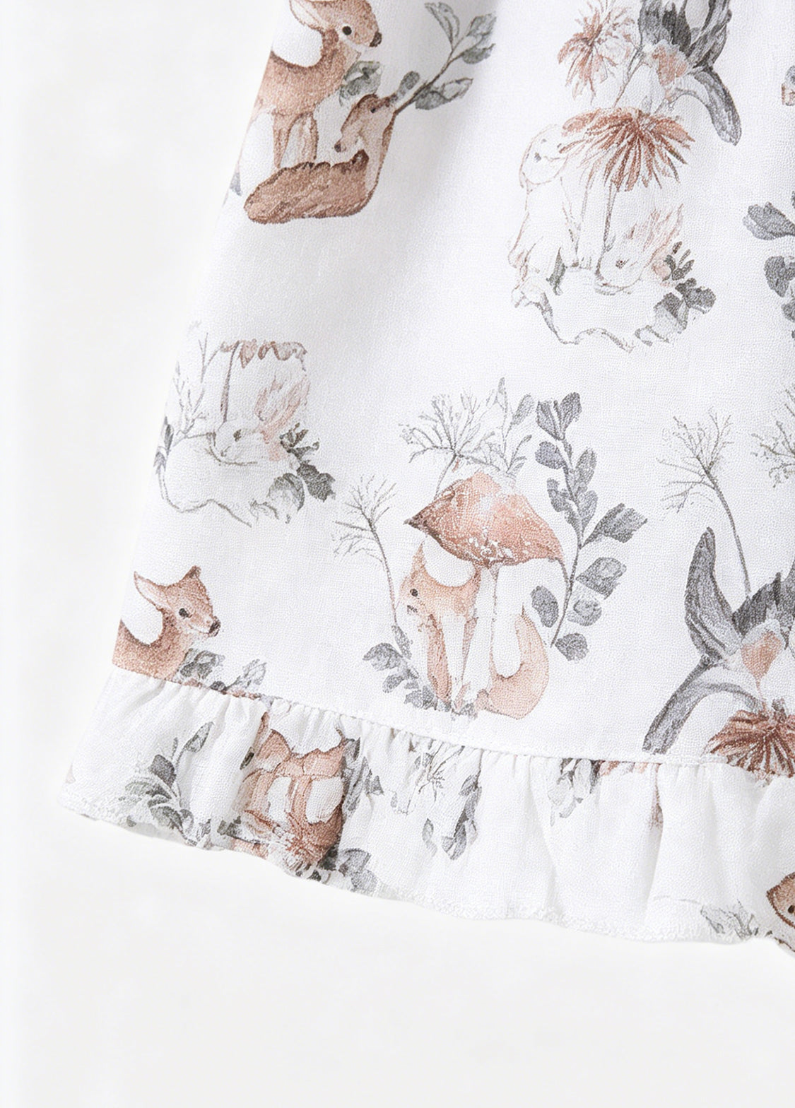 Breathable Baby Girl Bamboo Cotton Gauze Summer Set | Deer Print 2-Piece