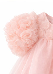Girls Floral Tulle Party Dress