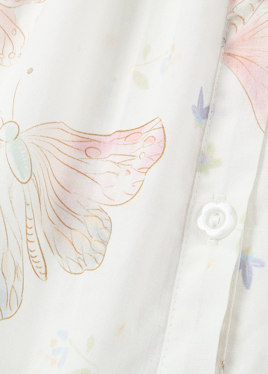 Girls Butterfly Print Cotton Dress