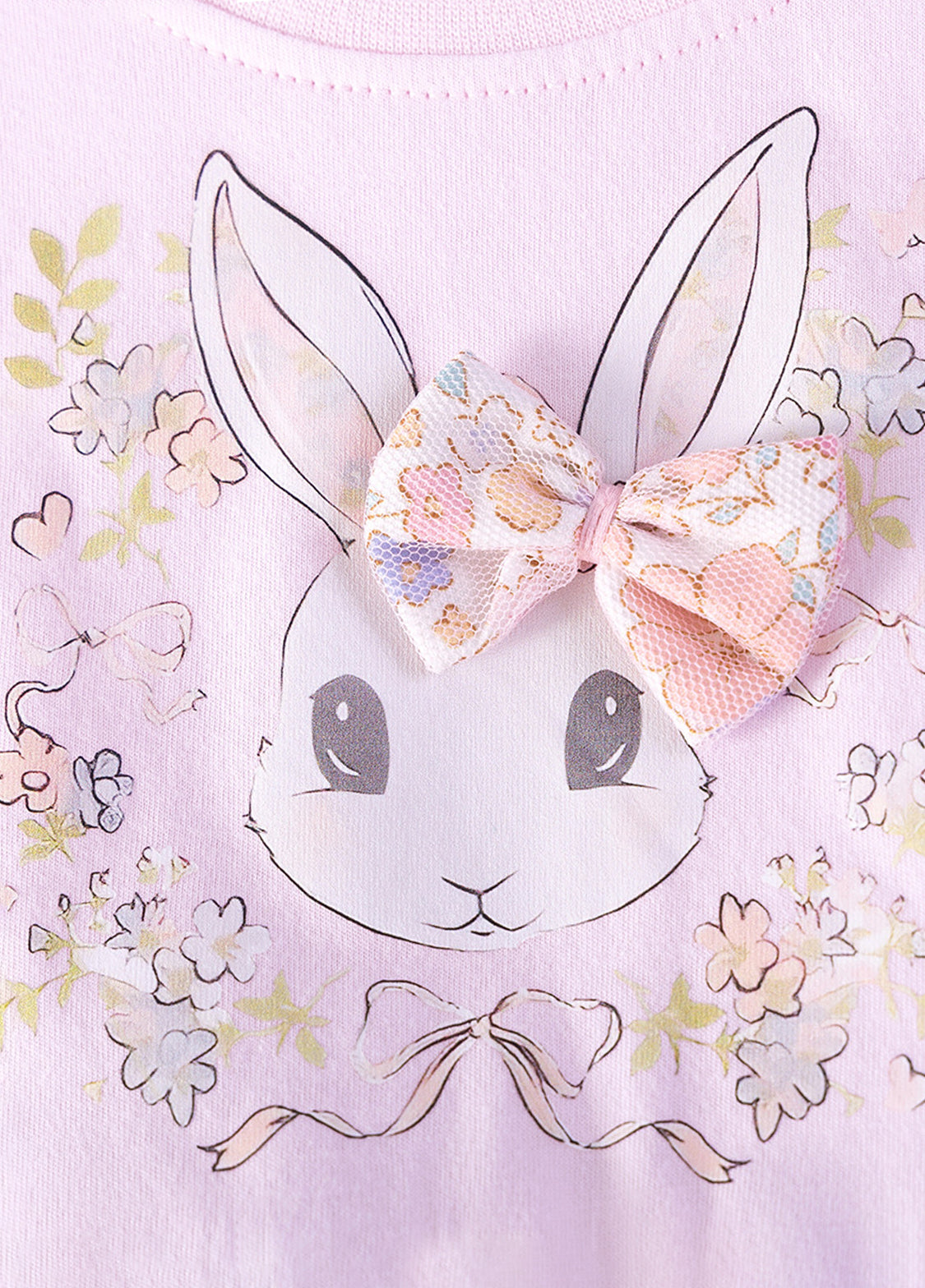 Girls Cotton Bunny Rainbow Tulle Dress