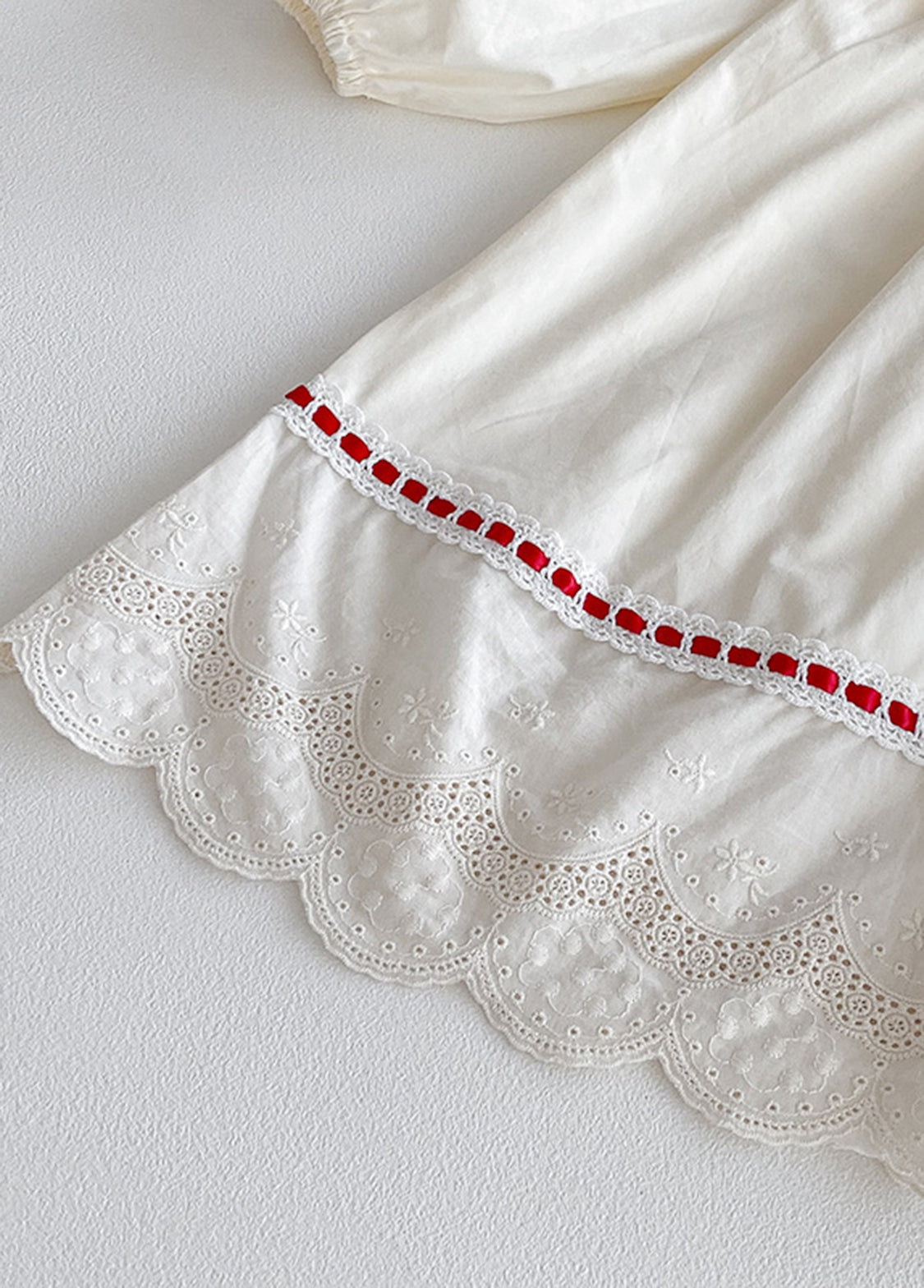 Girls Sweet Lace Ruffle Dress