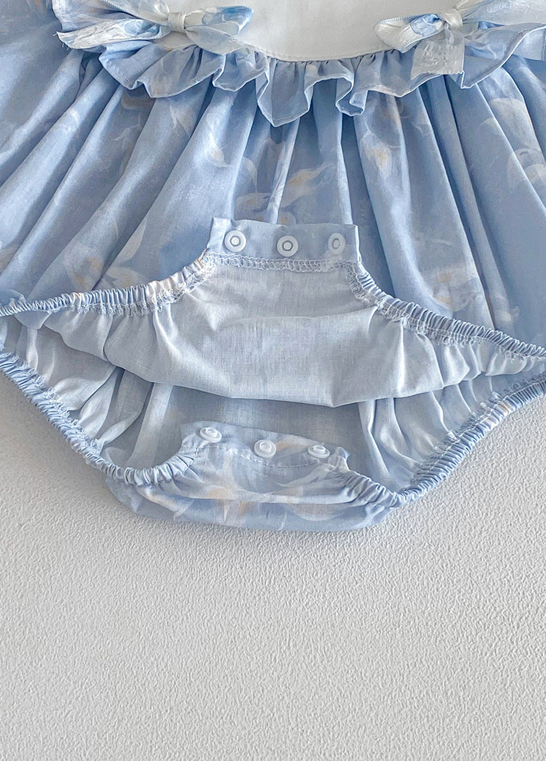 Baby Girls Sweet Ruffle Floral Romper With Hairband