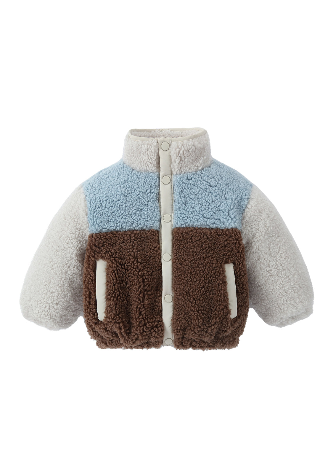 Girls Color Block Fleece Jacket