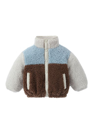 Girls Color Block Fleece Jacket
