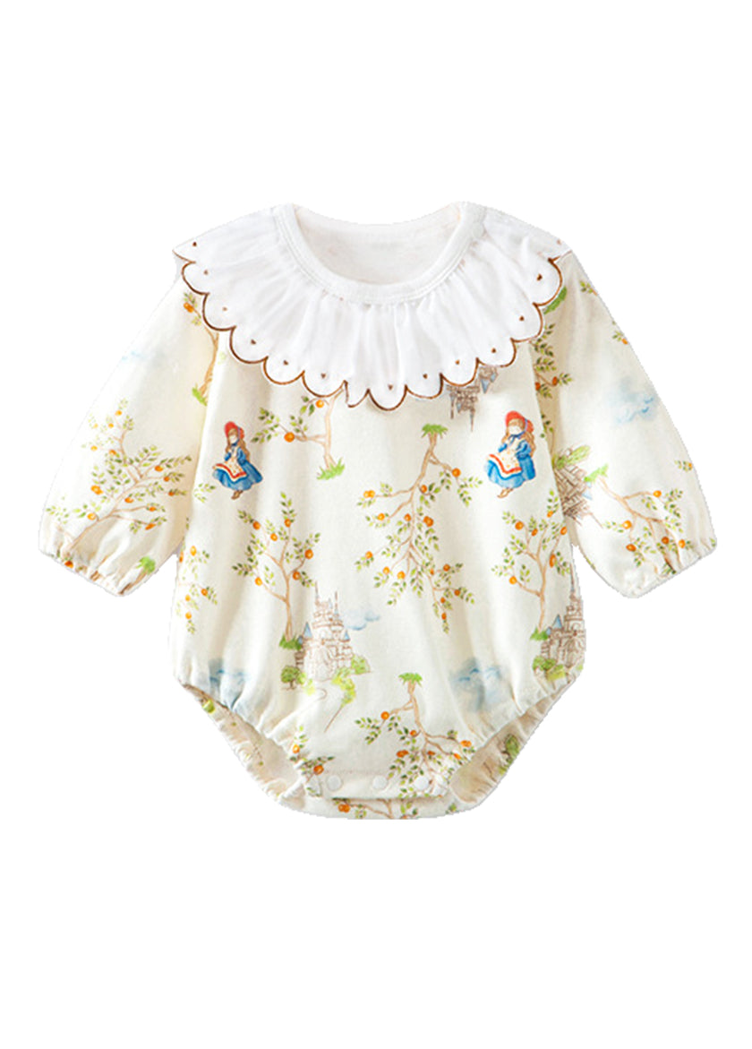 Baby Bamboo-Blend Ruffle Collar Romper