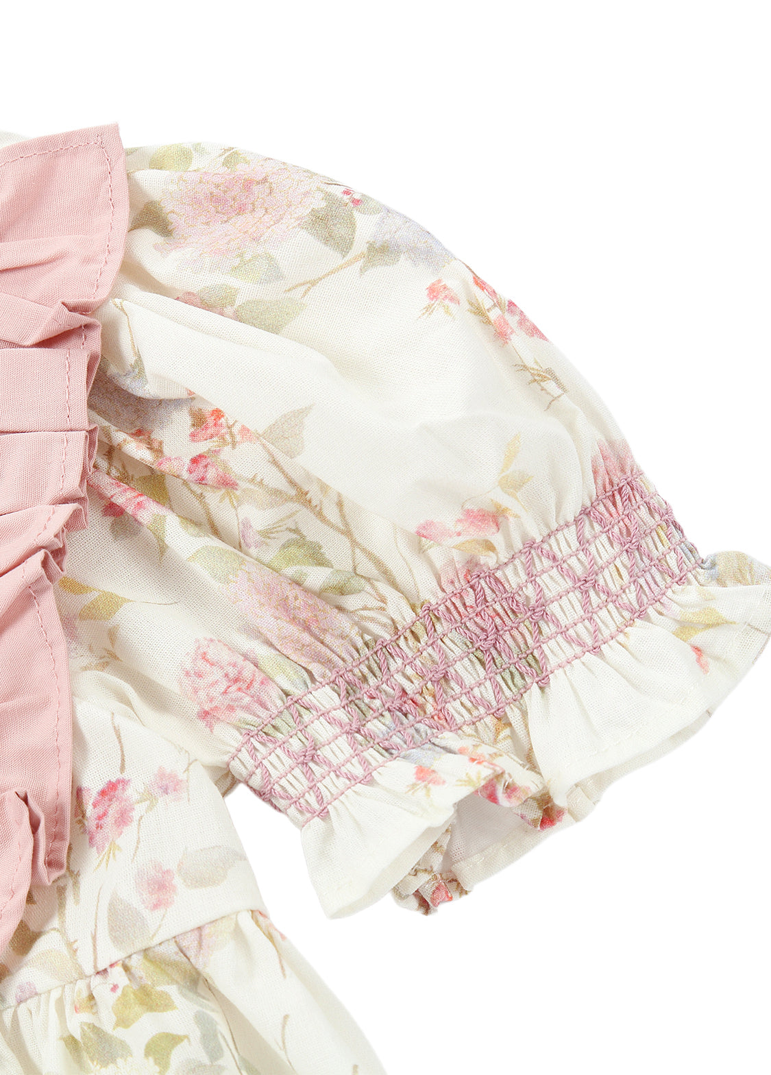 Girls Floral Print Cotton Dress