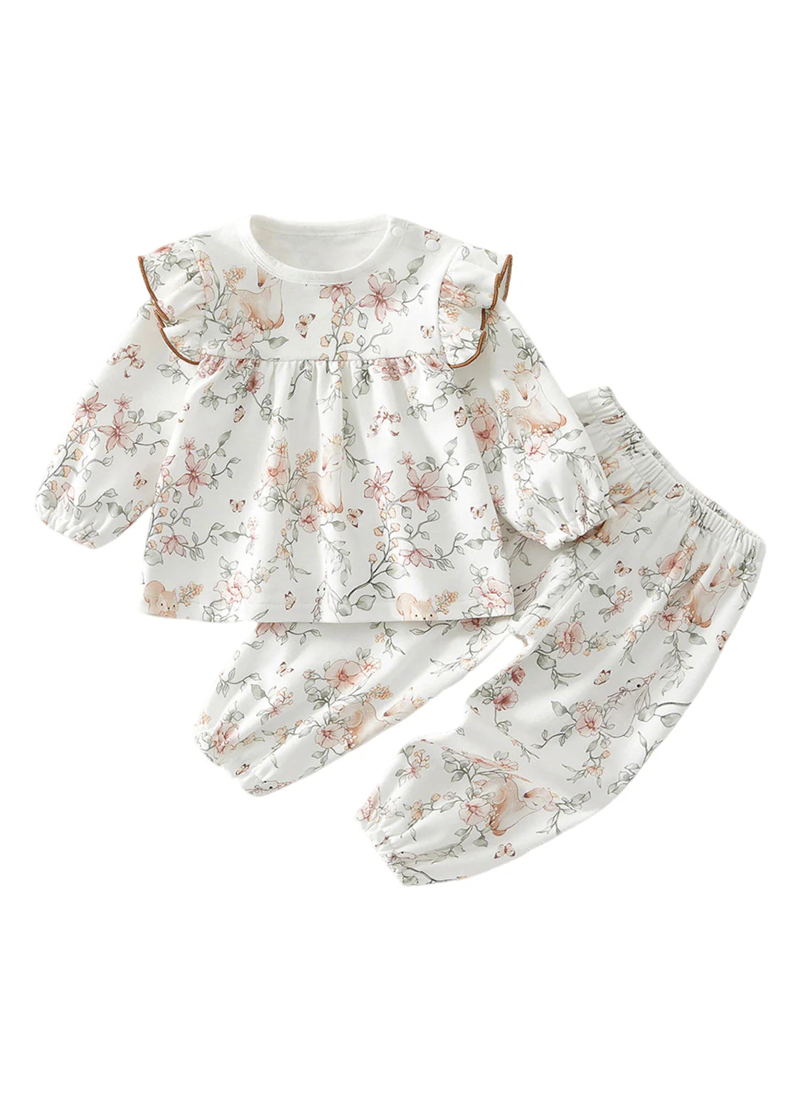 Baby Bamboo Blend Floral Top & Pants Set