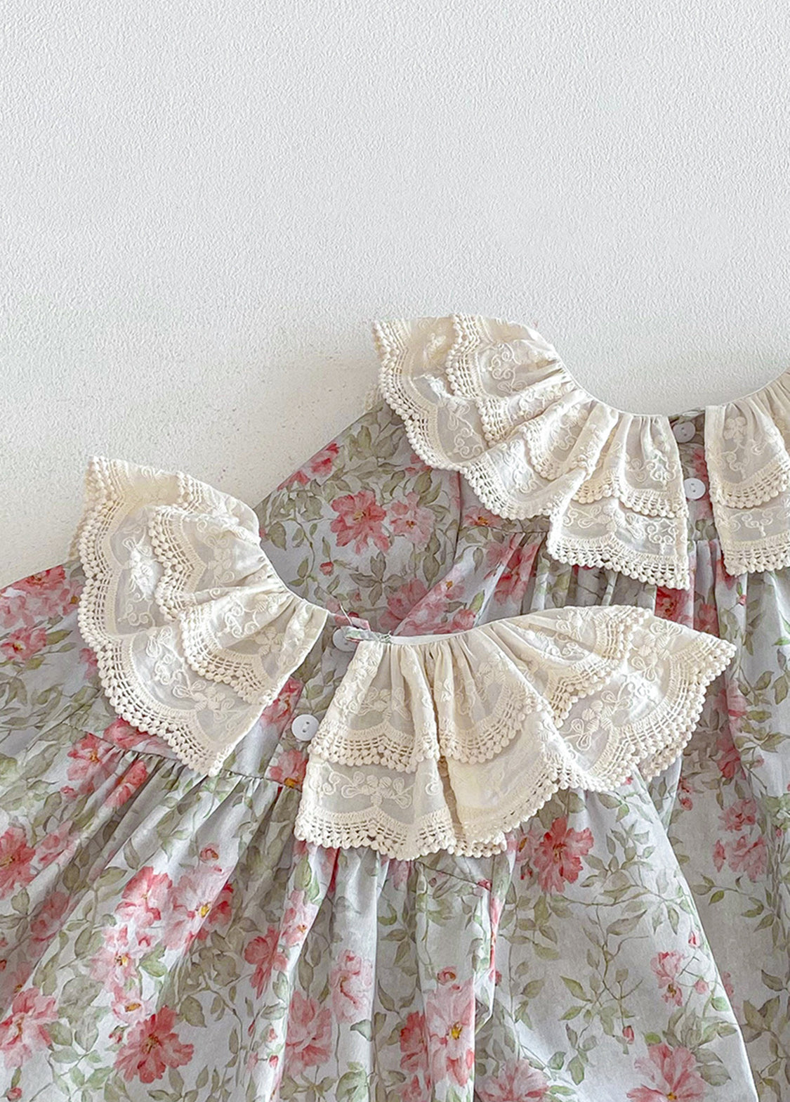 Baby Girls Retro Floral Dollar Collar Romper