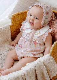 Baby Girl Bamboo Blend Flutter Romper