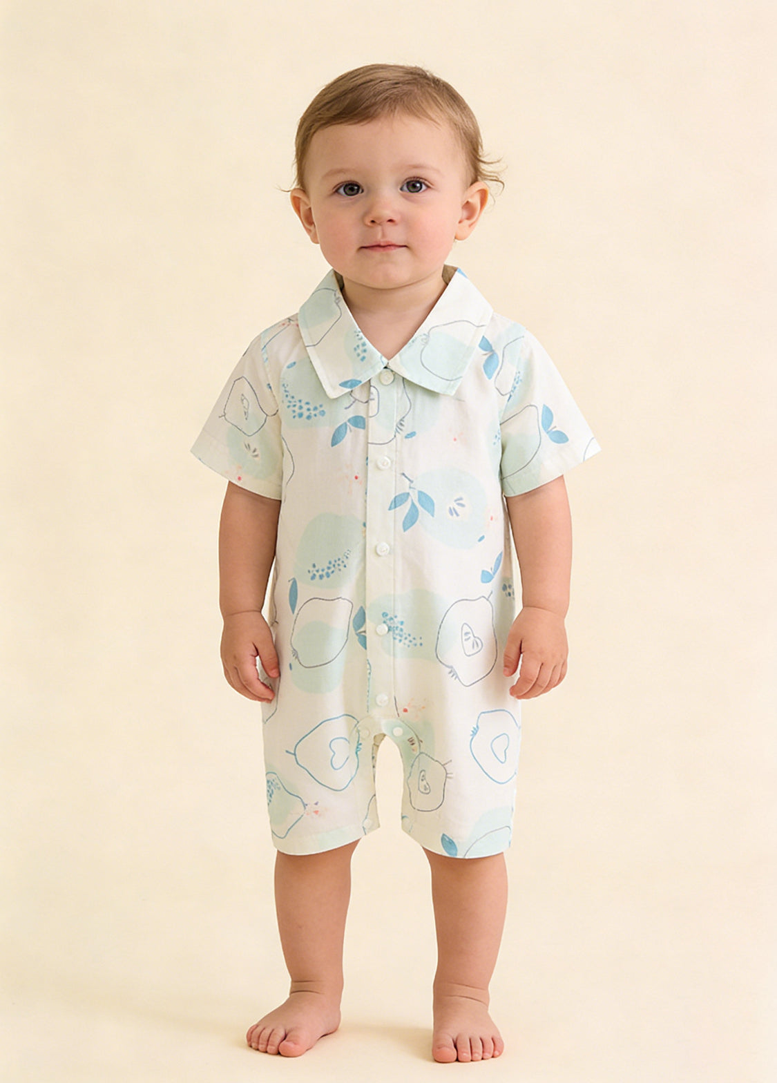 Baby Boy's Bamboo-Cotton Summer Romper — Lightweight, Breathable, and Printed