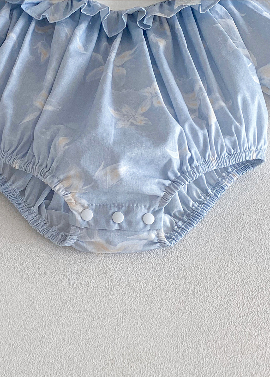 Baby Girls Sweet Ruffle Floral Romper With Hairband