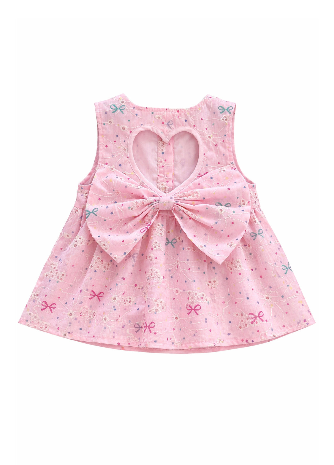 Girls Sleeveless Cotton Blend Top and Shorts Two-Piece Set