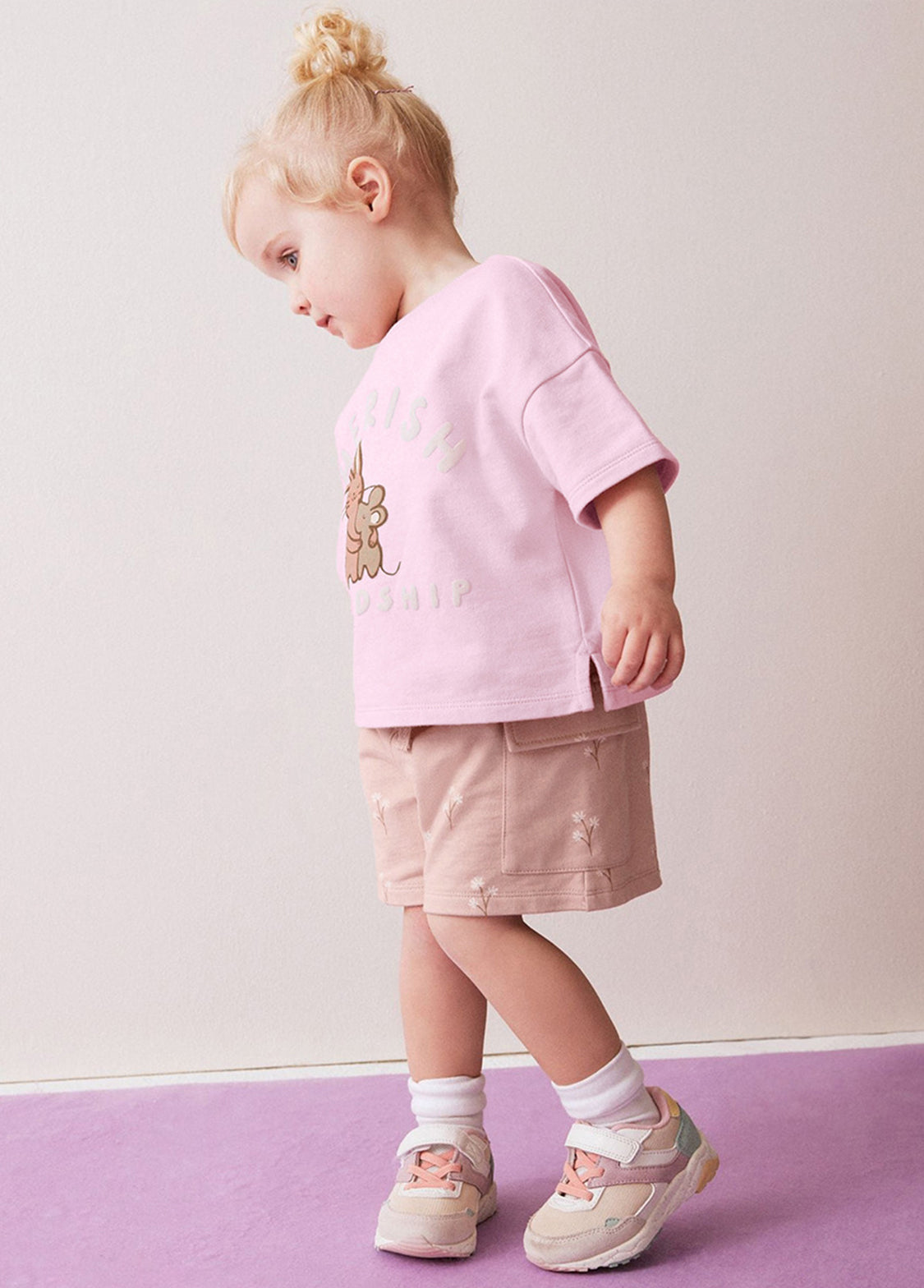 Girls Cotton Rabbit Friendship Two-Piece Set