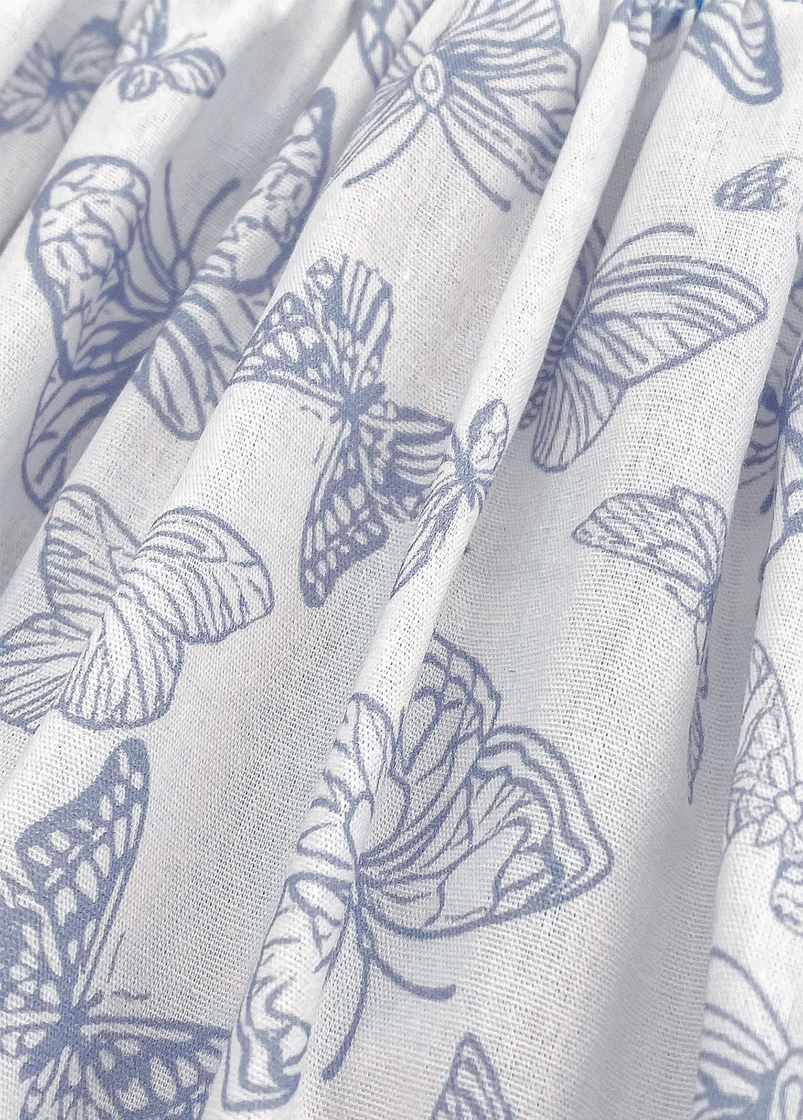 Girl Sweet Butterfly Print Puff Sleeve Dress