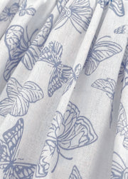 Girl Sweet Butterfly Print Puff Sleeve Dress