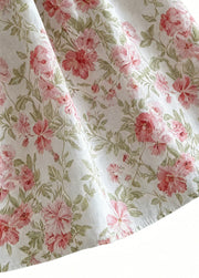 Girls Sweet Floral Dollar Collar Dress With Headband
