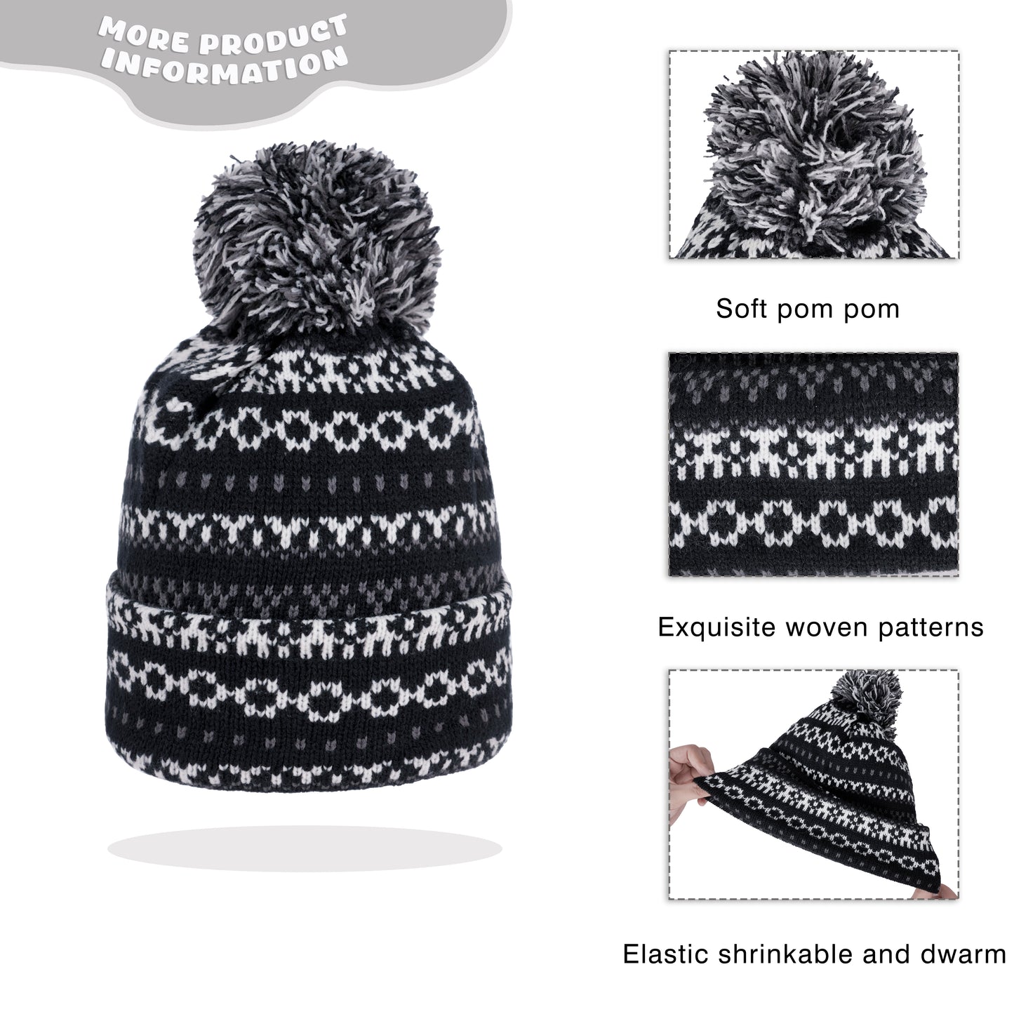Top Pompoms Children Beanie
