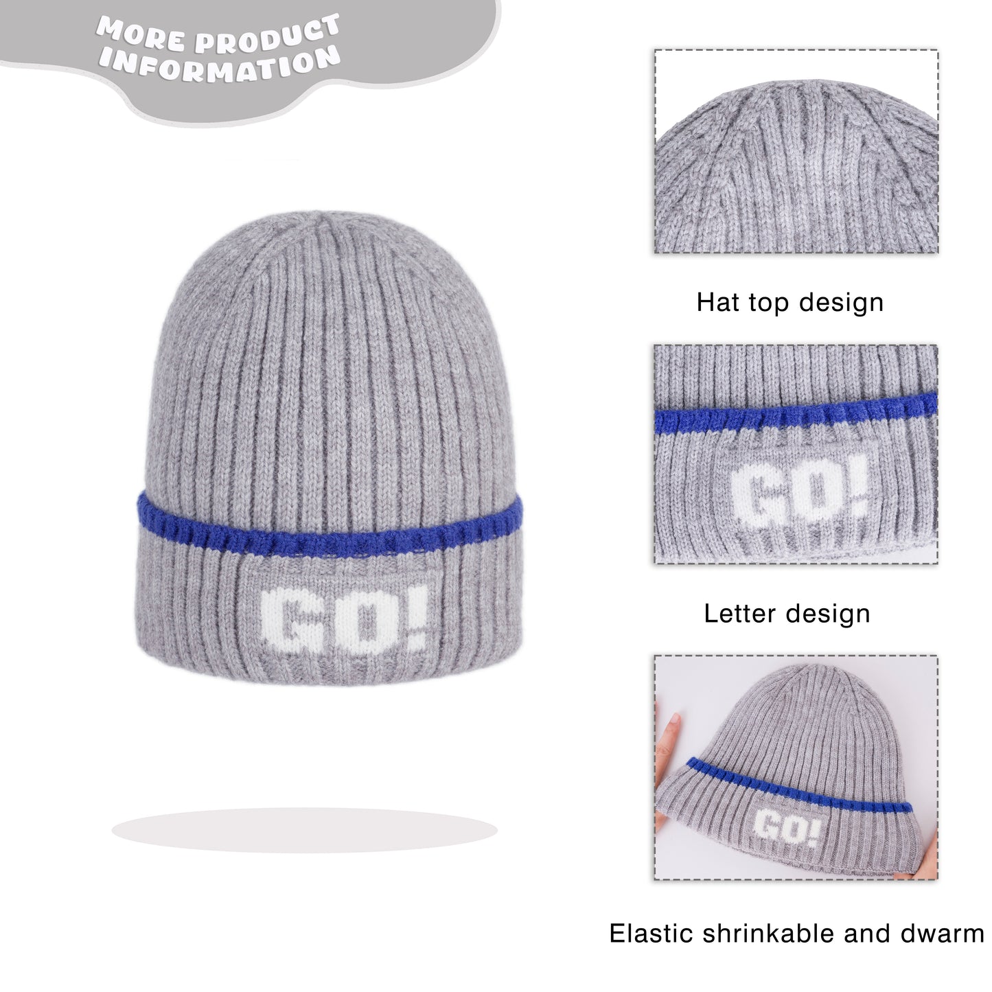 Kids Toddler Rib Knit Beanie with Foldover Cuff