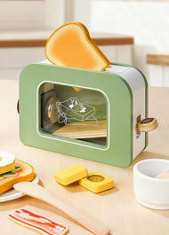 Kids Wooden Toaster Pretend Play Set