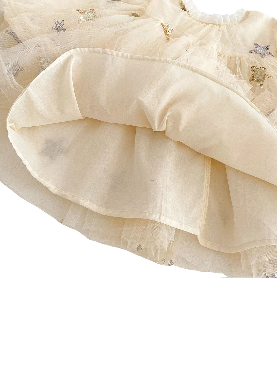 Girls Sweet Sequined Embroidered Tulle Princess Dress