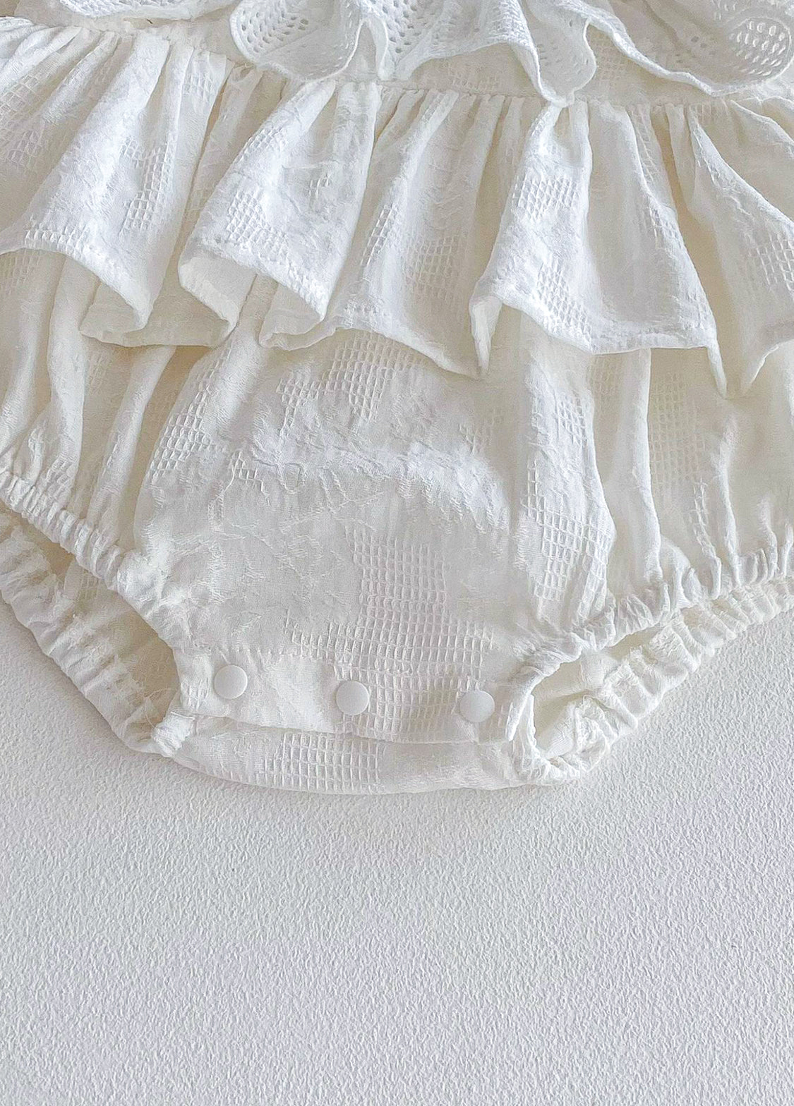 Baby Girl Cute Retro Ruffled Romper With Headband