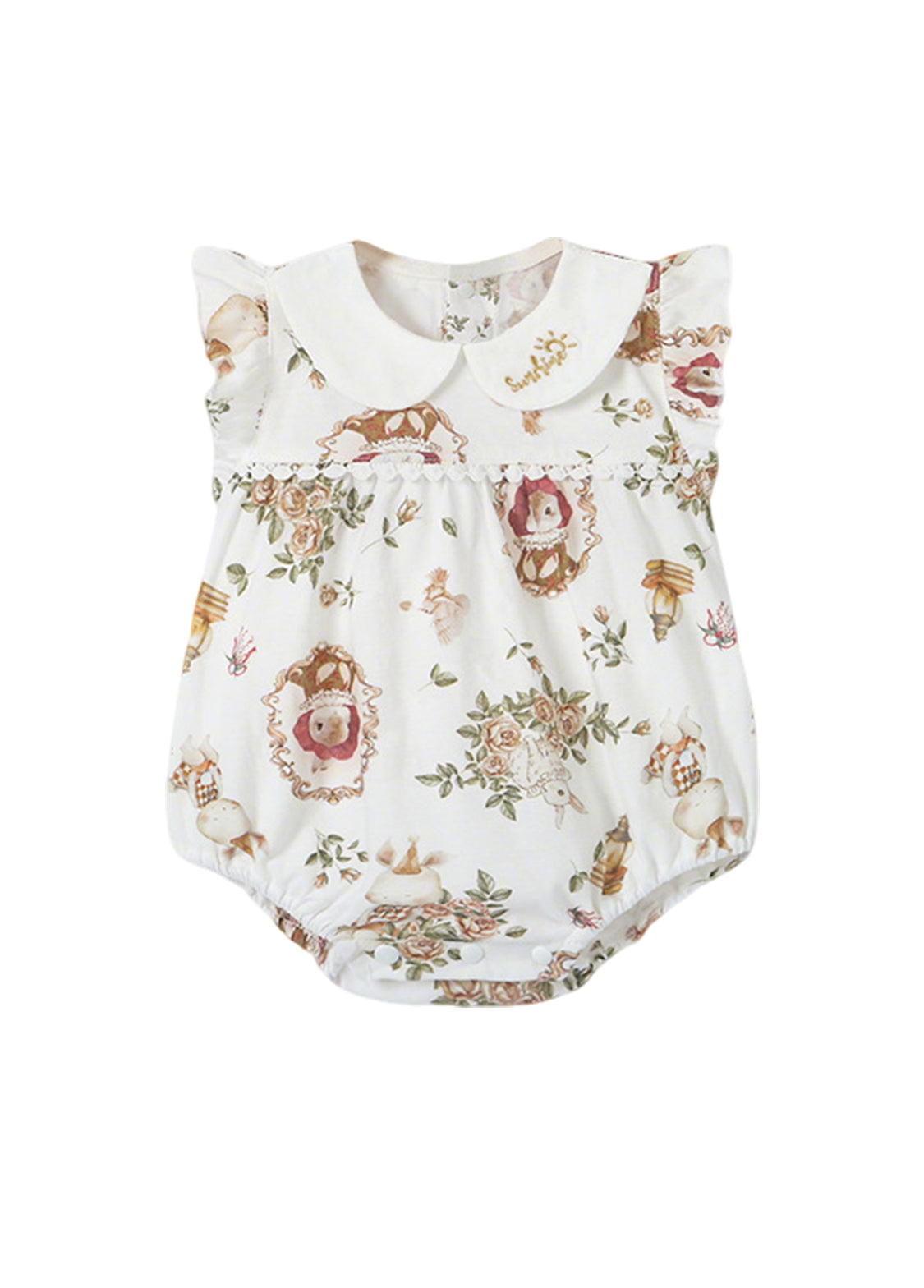 Baby Girl Bamboo Blend Flutter Romper
