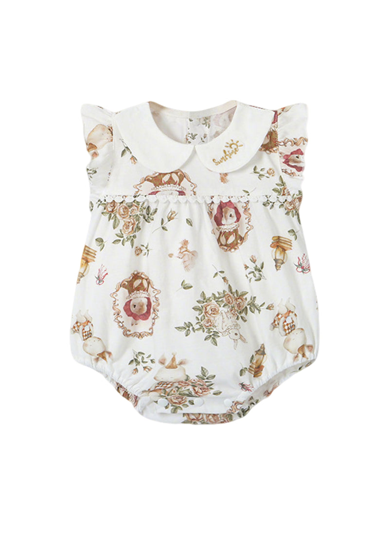 Baby Girl Bamboo Blend Flutter Romper
