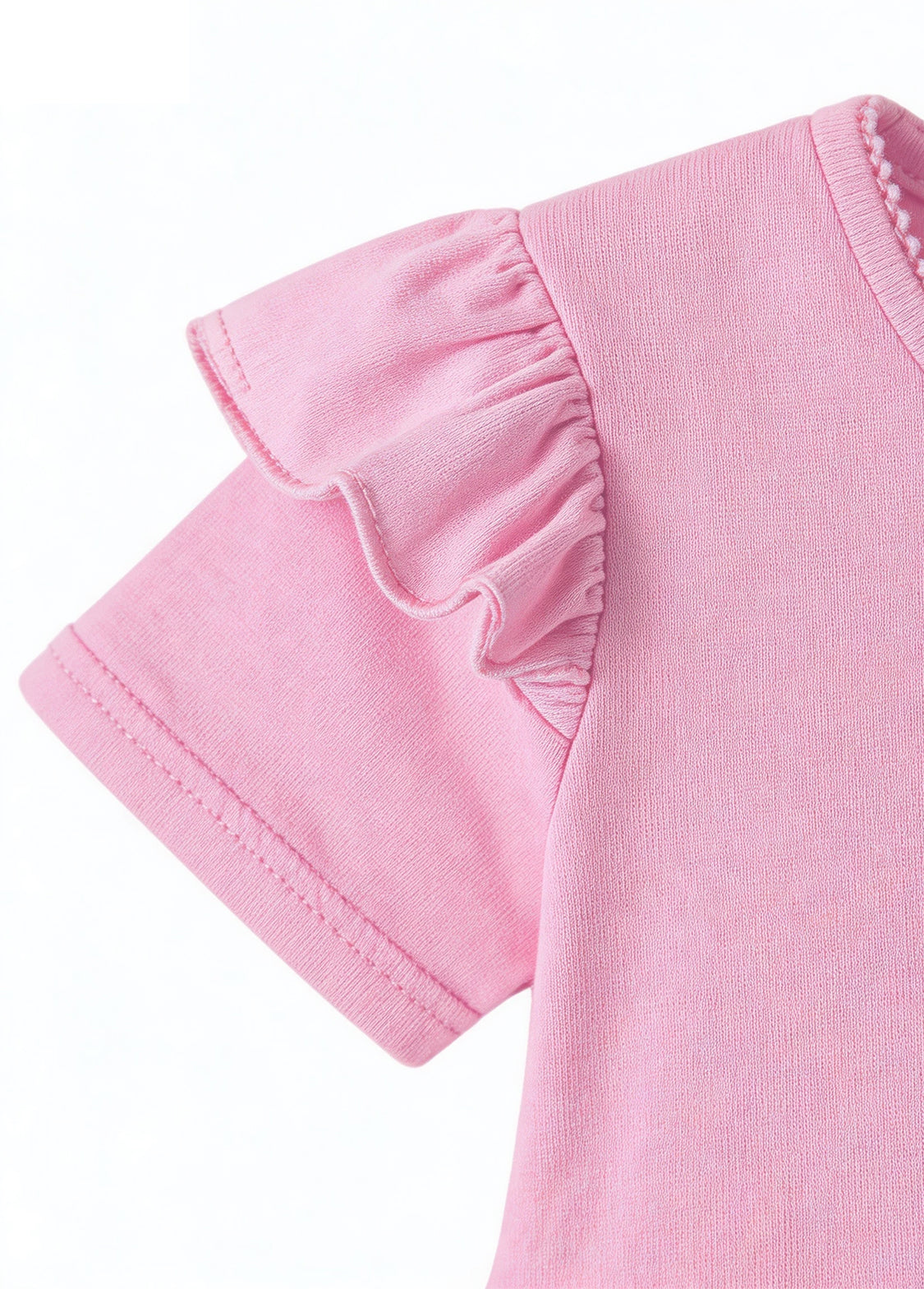 Girls Cotton Bunny Floral Short Sleeve Dress