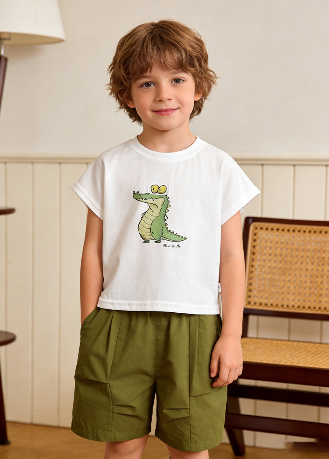 Boys Cartoon Cotton Two-Piece Set