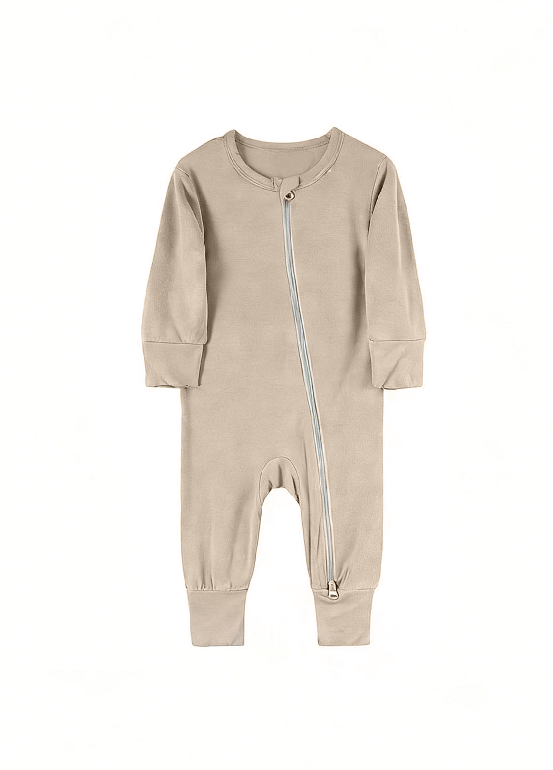 Baby Bamboo-Blend Zip-Front One-Piece Romper