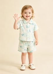 Baby Girl's Bamboo-Cotton Summer Two-Piece Set — Lightweight, Breathable, and Printed