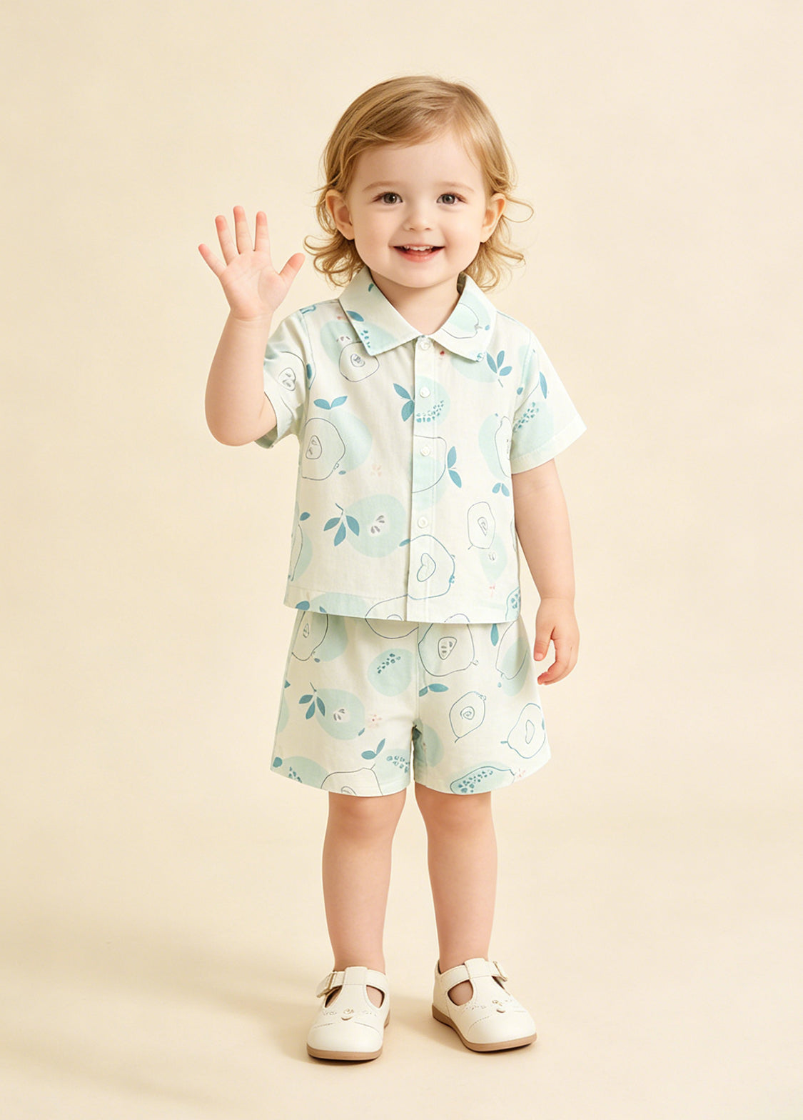 Baby Girl's Bamboo-Cotton Summer Two-Piece Set — Lightweight, Breathable, and Printed