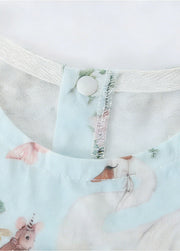 Baby Bamboo-Blend Printed Top & Shorts Set