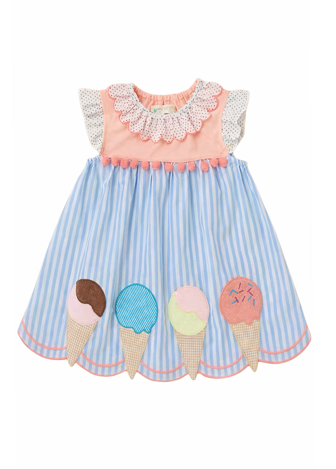 Girl Sweet Butterfly Print Puff Sleeve Dress