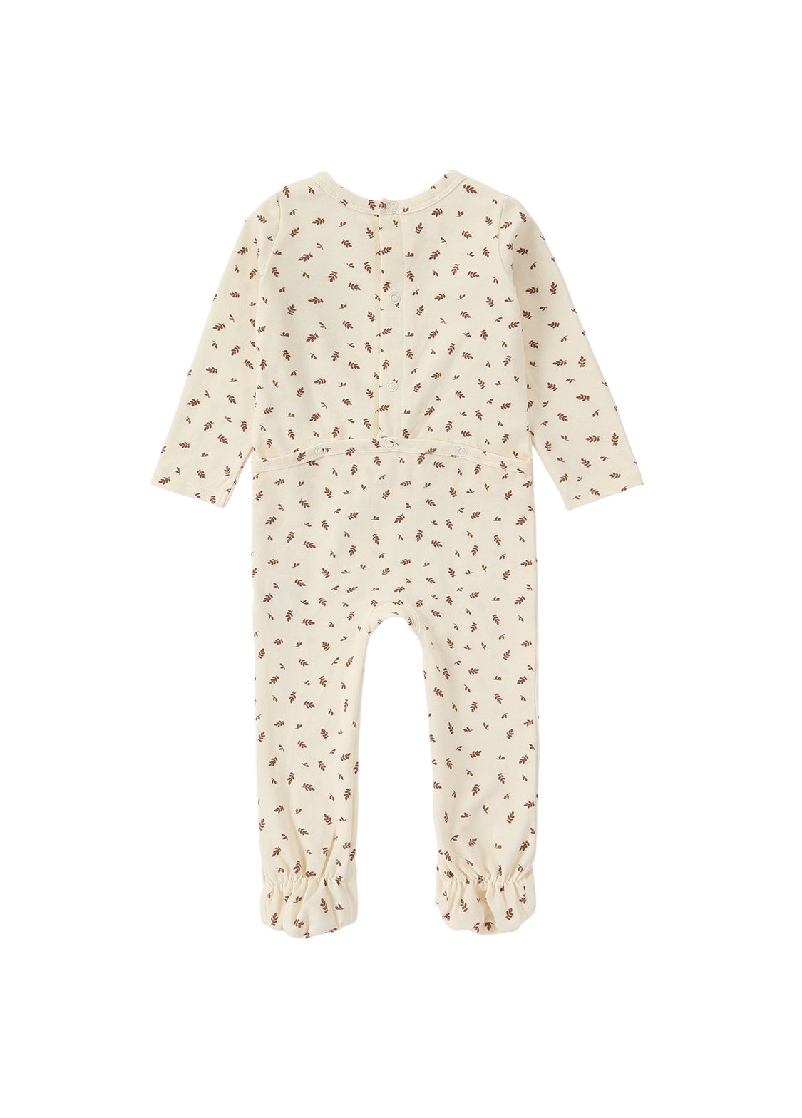 Baby All-Over Leaf Print Footed One-Piece