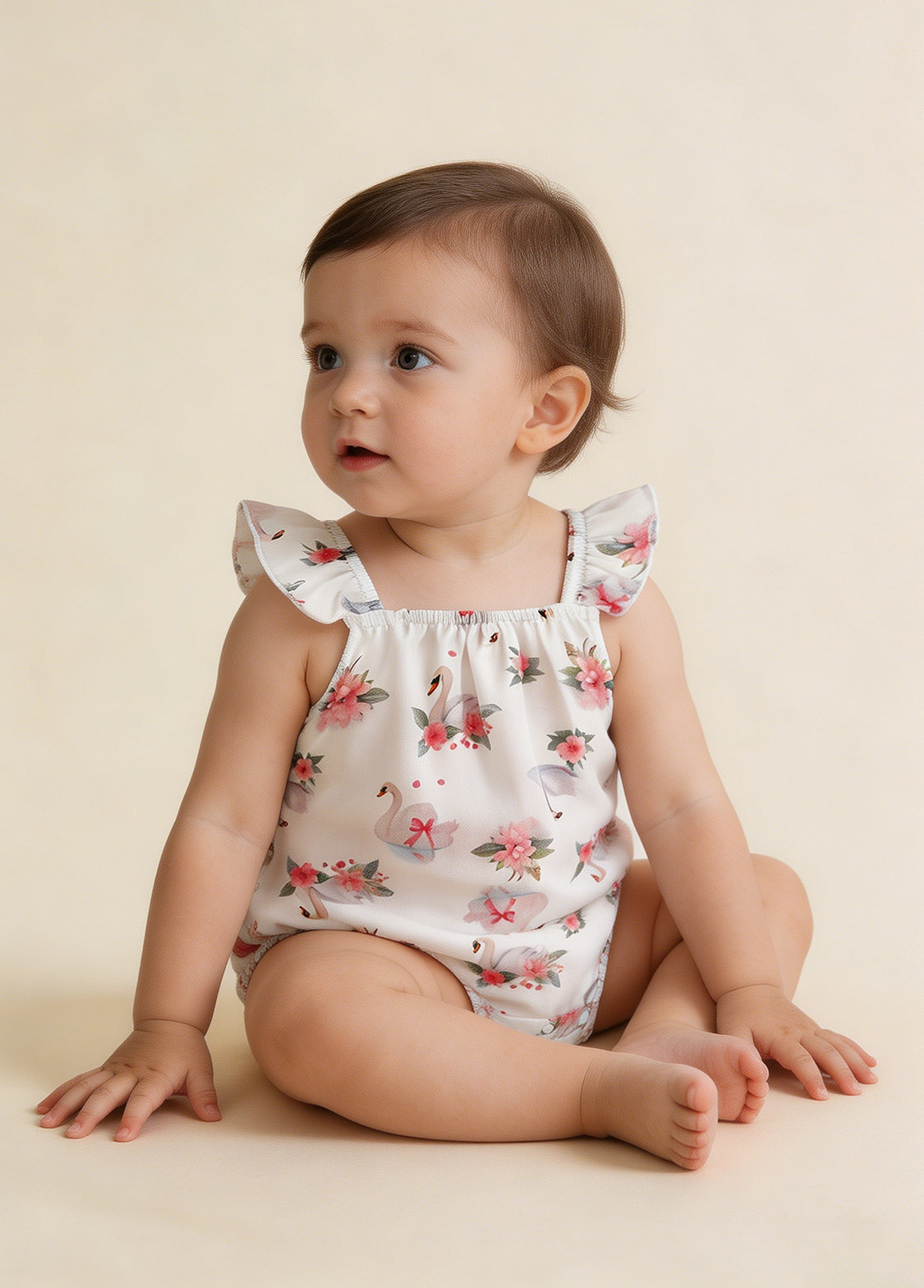 Baby Sleeveless Romper — Cute Printed Vest-Style Jumpsuit
