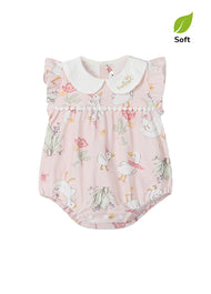 Baby Girl Bamboo Blend Flutter Romper