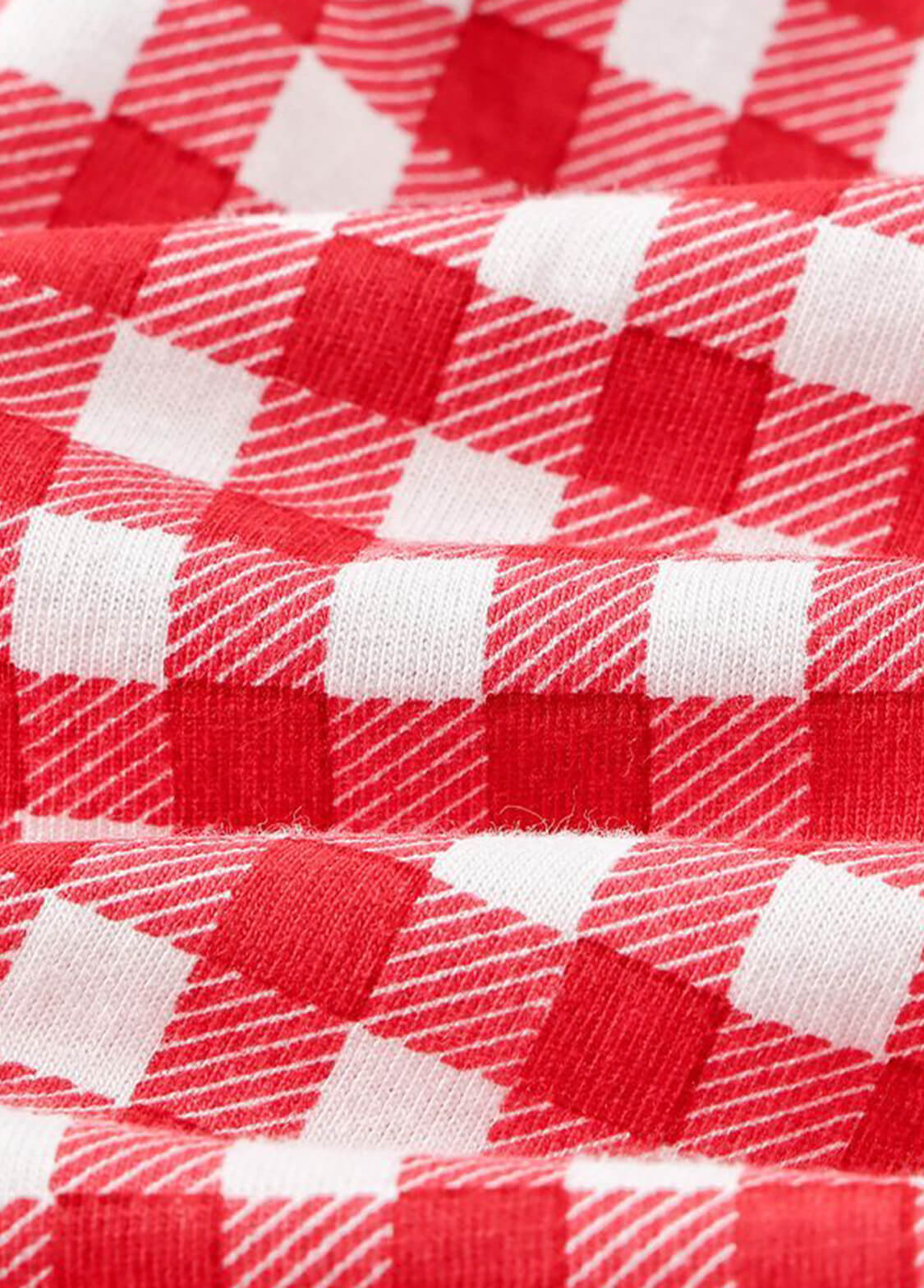 Girls Summer Gingham Plaid Dress Kids Loose Fit Red Checkered A-Line Sundress with Contrast Peter Pan Collar