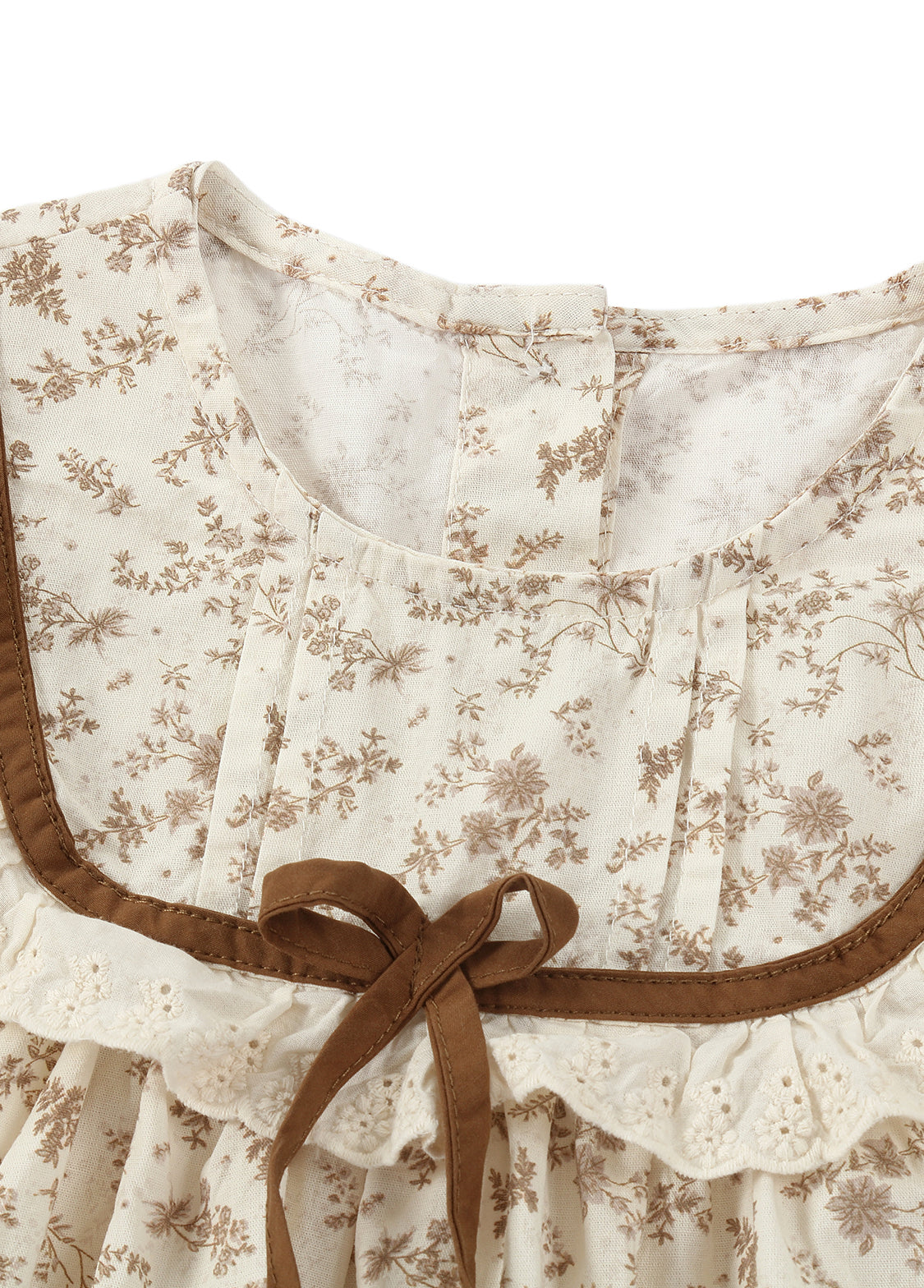 Girls Cotton Floral Two-Piece Outfit