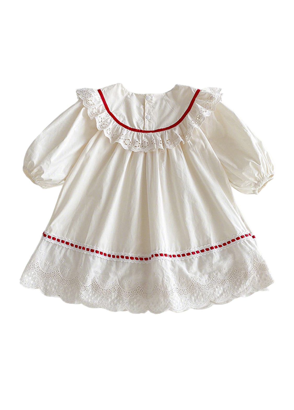 Girls Sweet Lace Ruffle Dress