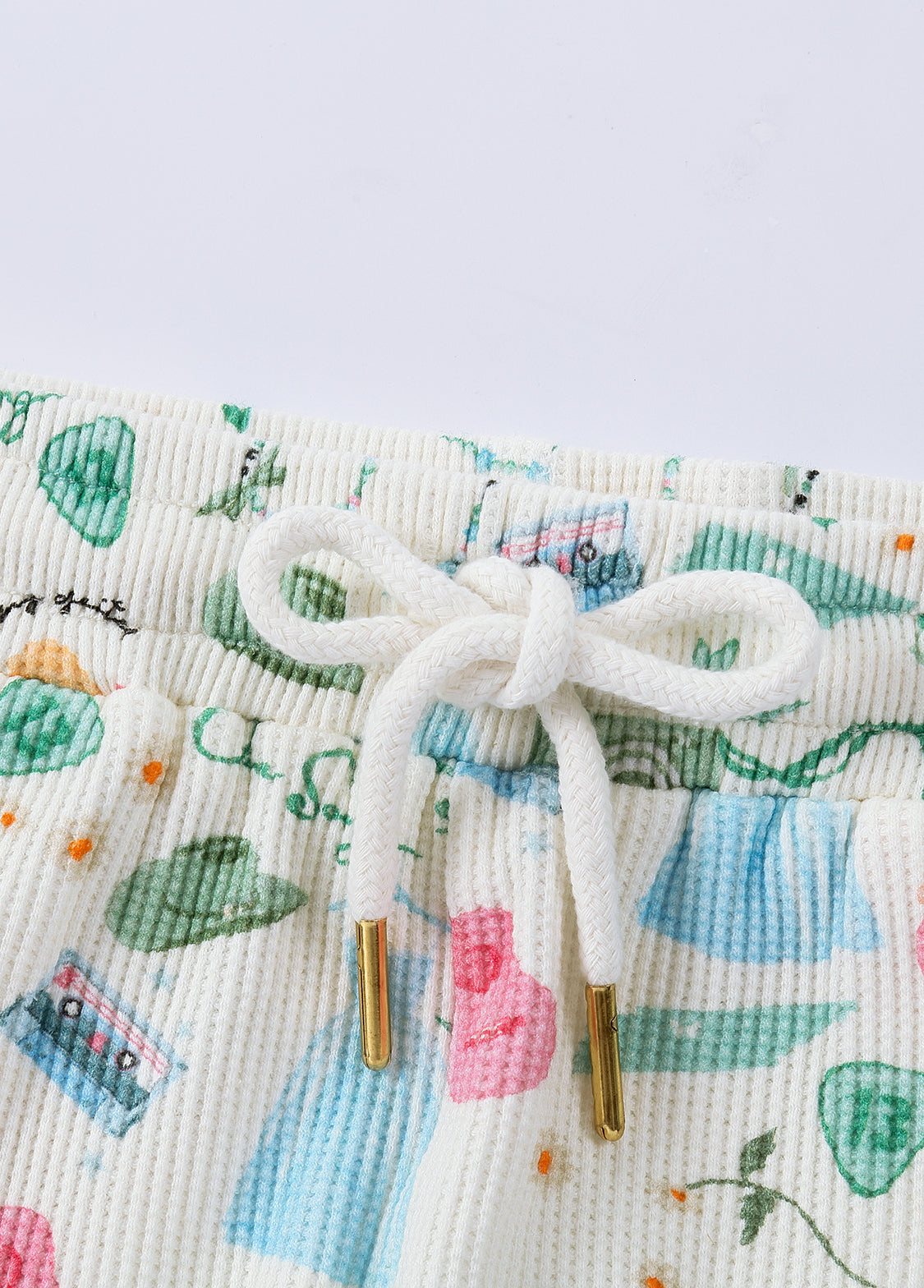 Kids Cotton Music Print Lounge Set