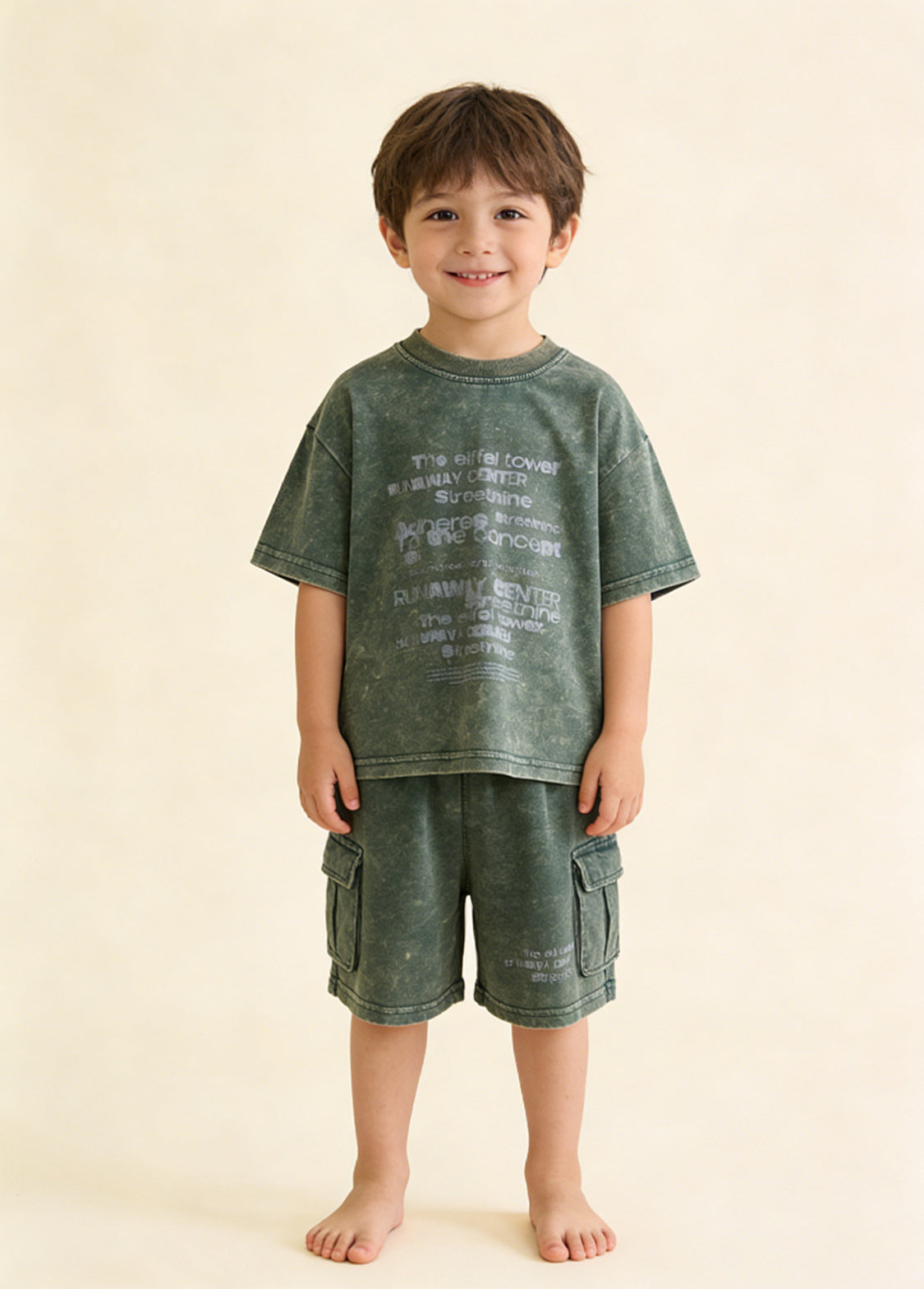 Boys Cotton Street Style Two-Piece Set