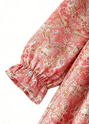 Girls Sweet Floral Dollar Collar Dress