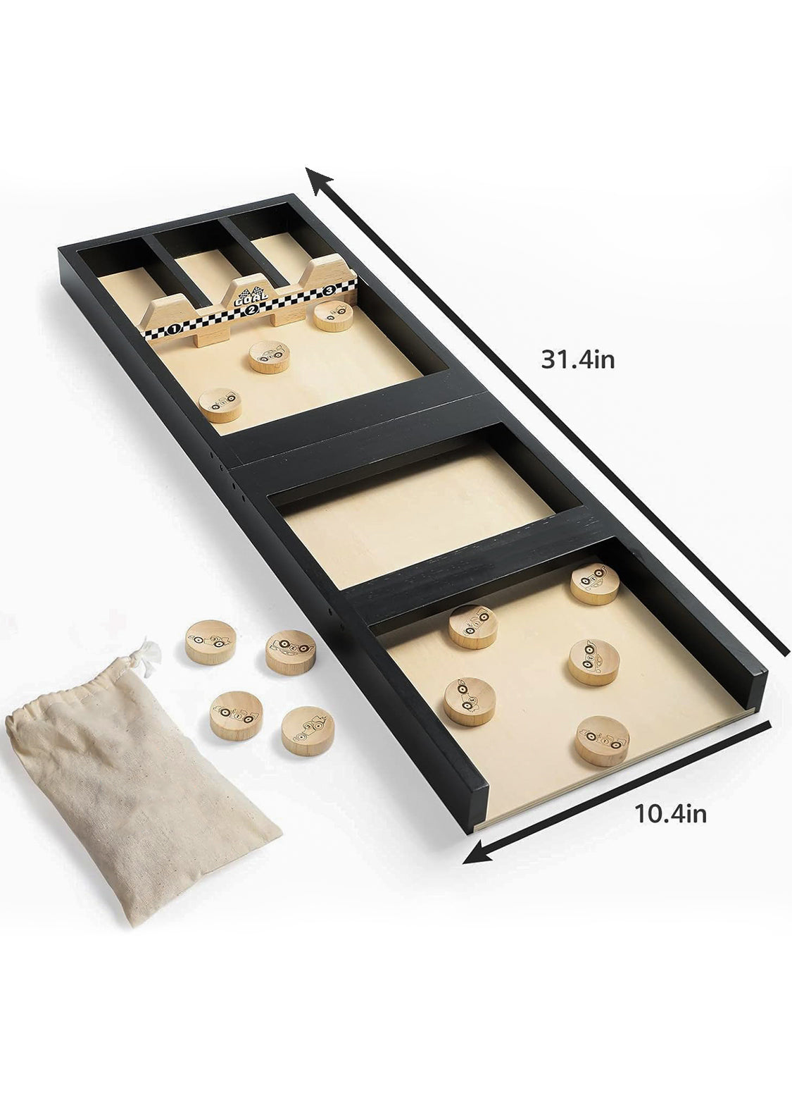 Fast Sling Puck Wooden Game – Family Party Board Game for Kids & Adults 2 Players