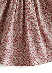 Girls Sweet Floral Dollar Collar Dress With Headband