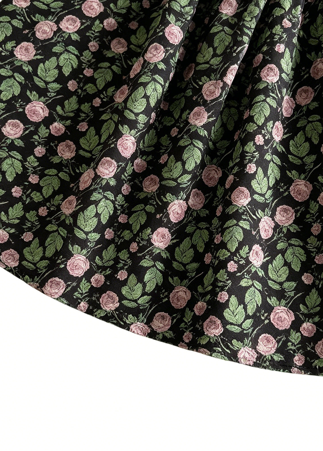 Girls Sweet Floral Dollar Collar Dress With Headband