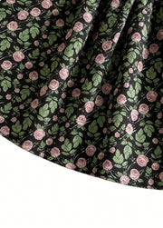 Girls Sweet Floral Dollar Collar Dress With Headband