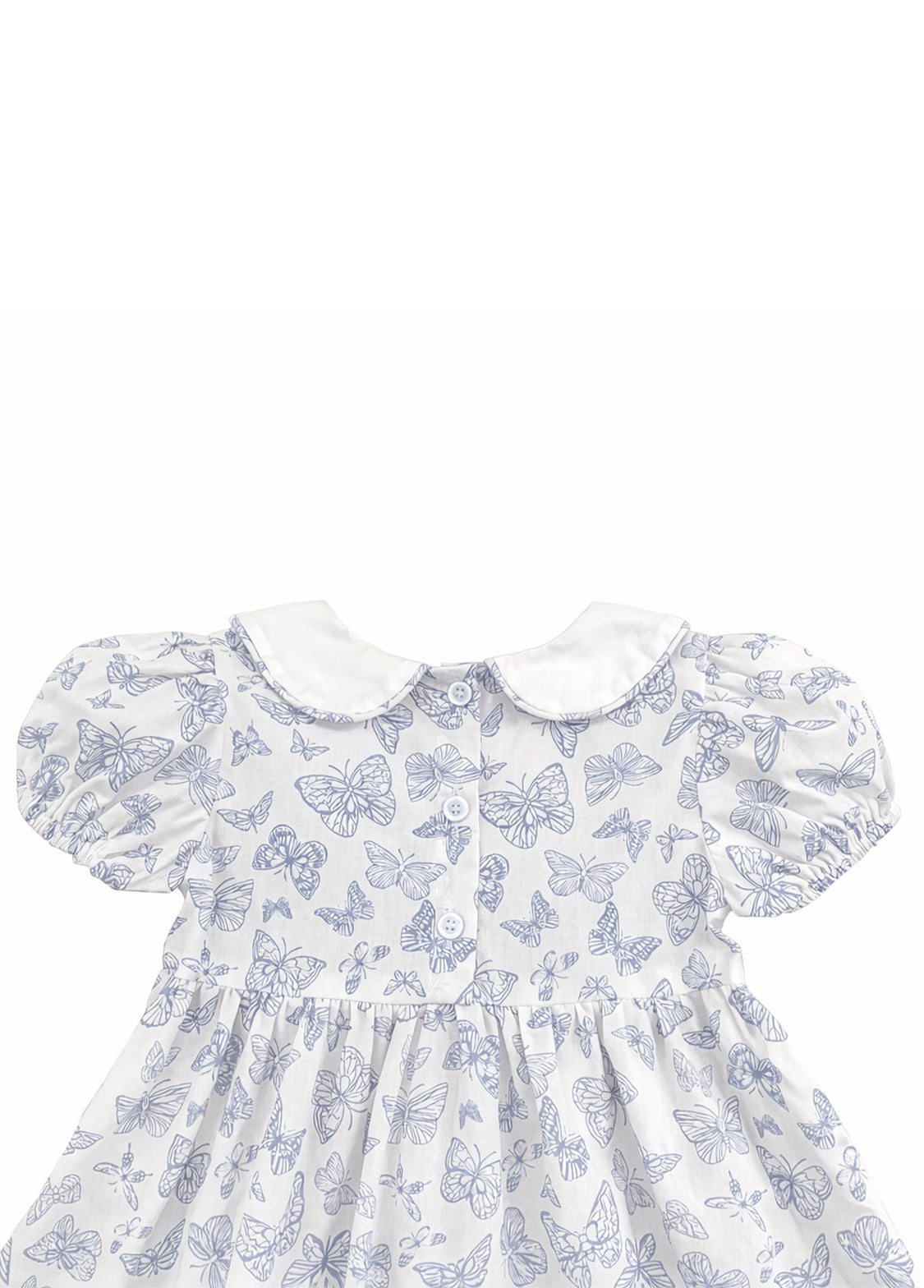 Girl Sweet Butterfly Print Puff Sleeve Dress